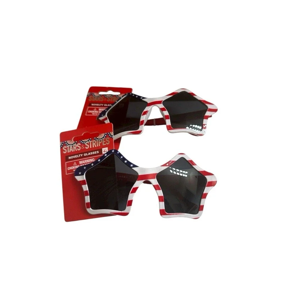 NWT Bundle Stars & Stripes Patriotic 4th of July Kids Headbands Sunglasses Tie